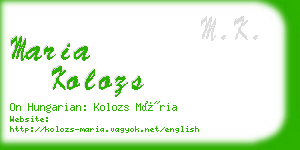 maria kolozs business card